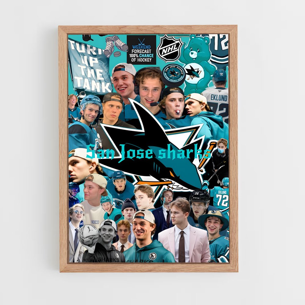 Poster L'Océan des Sharks – affiche Hockey sur glace (vue 4)